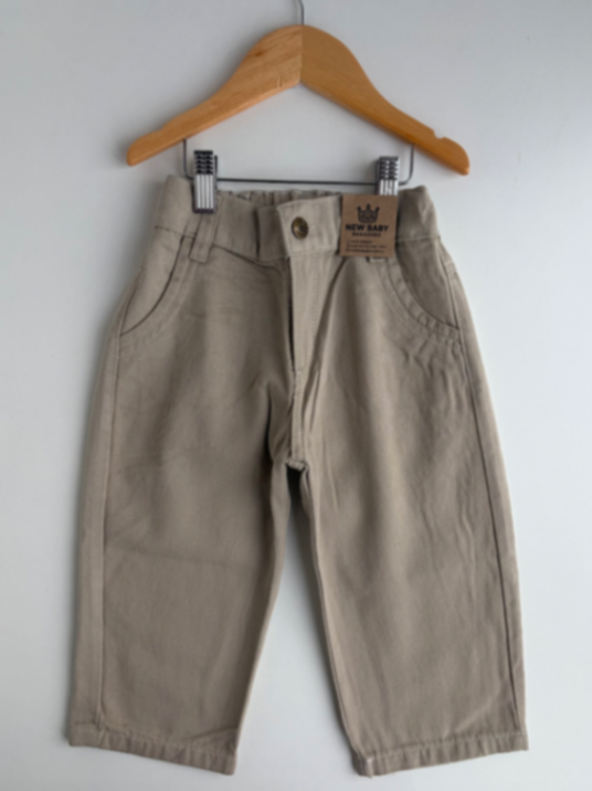 Pantalón gabardina beige