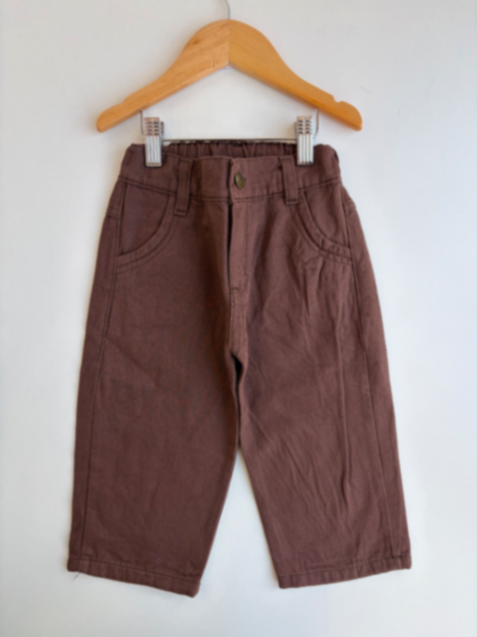 Pantalón gabardina chocolate 