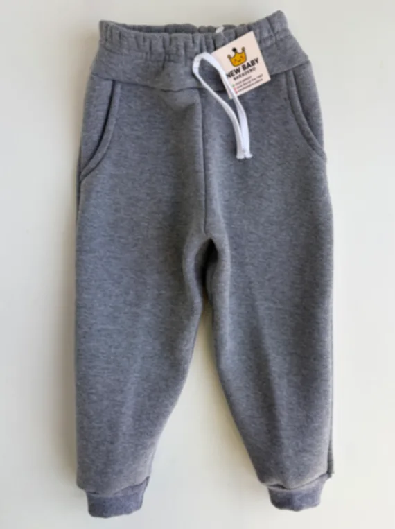 Pantalón gris rata de algodón frisa  