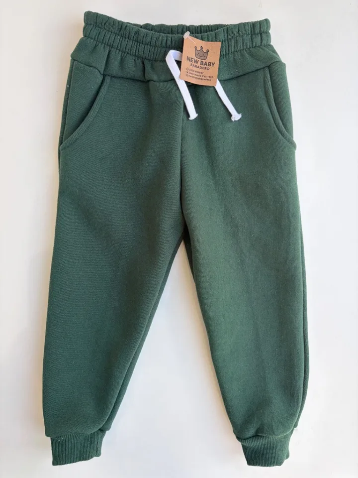 Pantalón verde ingles de algodón frisa