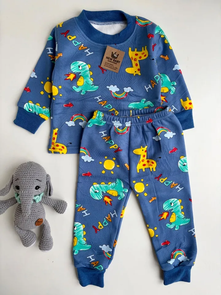 Piyama térmico azul estampa dinos