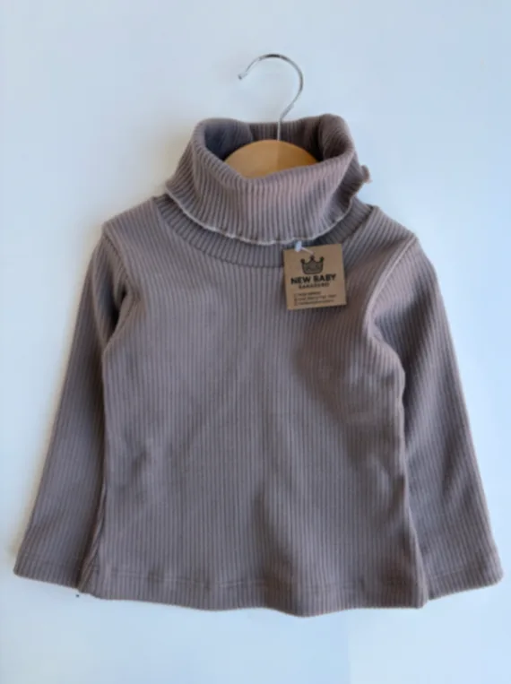 Polera lanilla frisada beige
