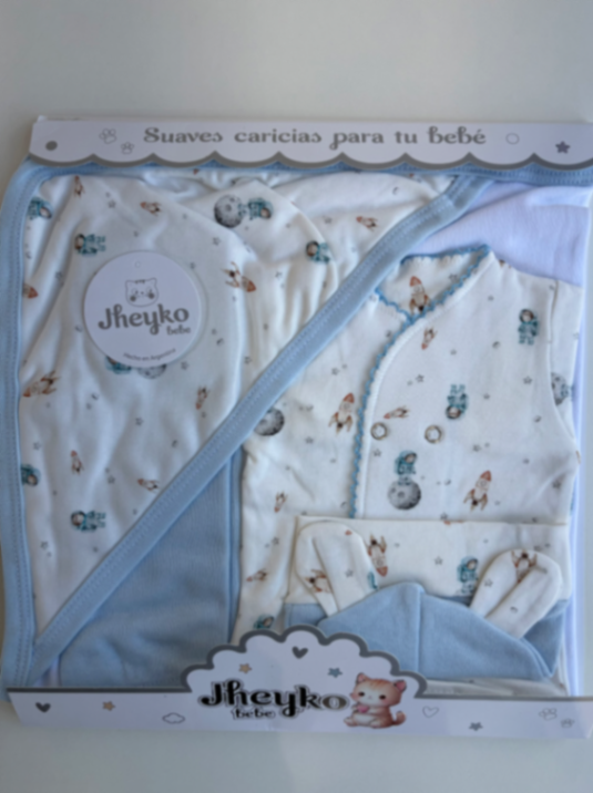 Recibidor JHEYKO celeste espacio