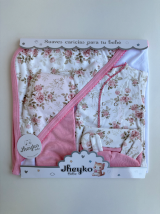 Recibidor JHEYKO rosa chicle flores