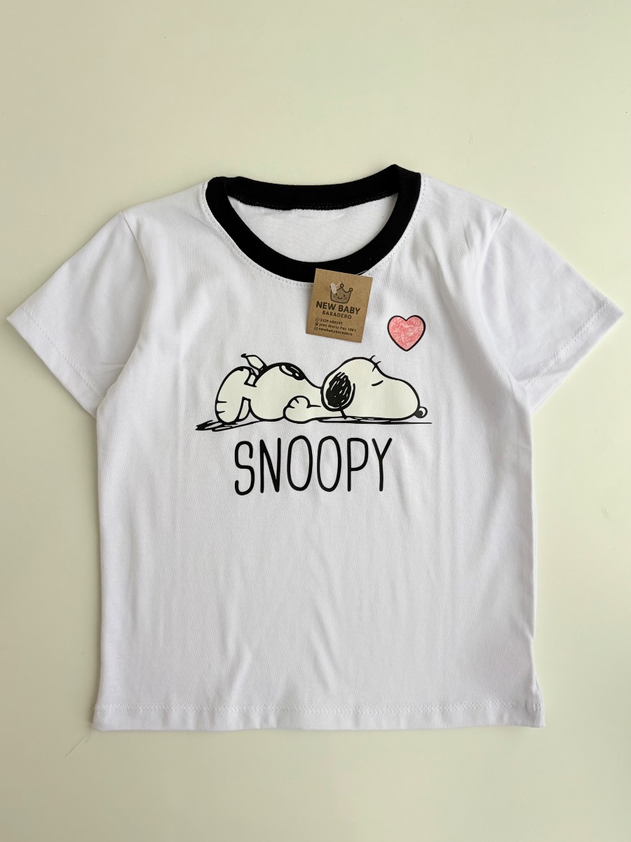 Remera blanca Snoopy