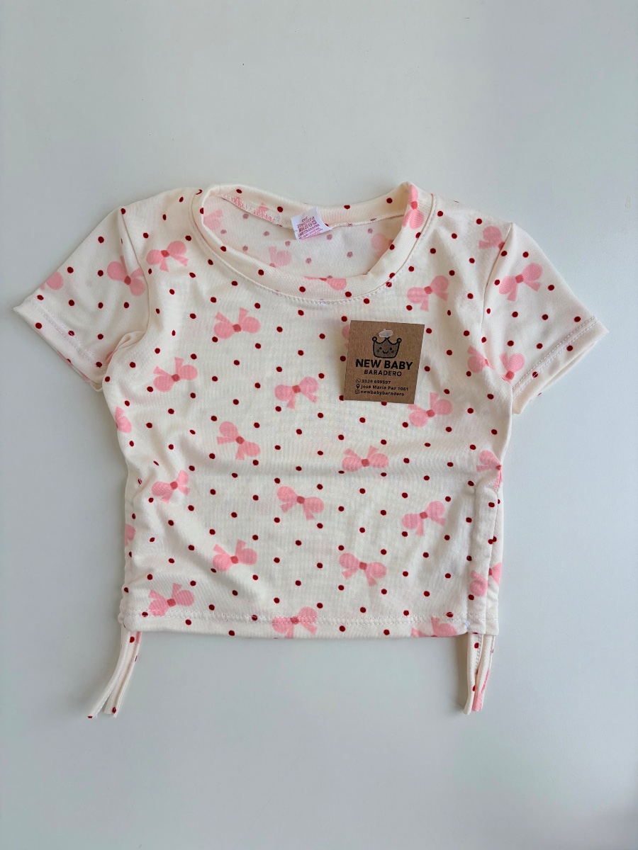 Remera con moños (natural)