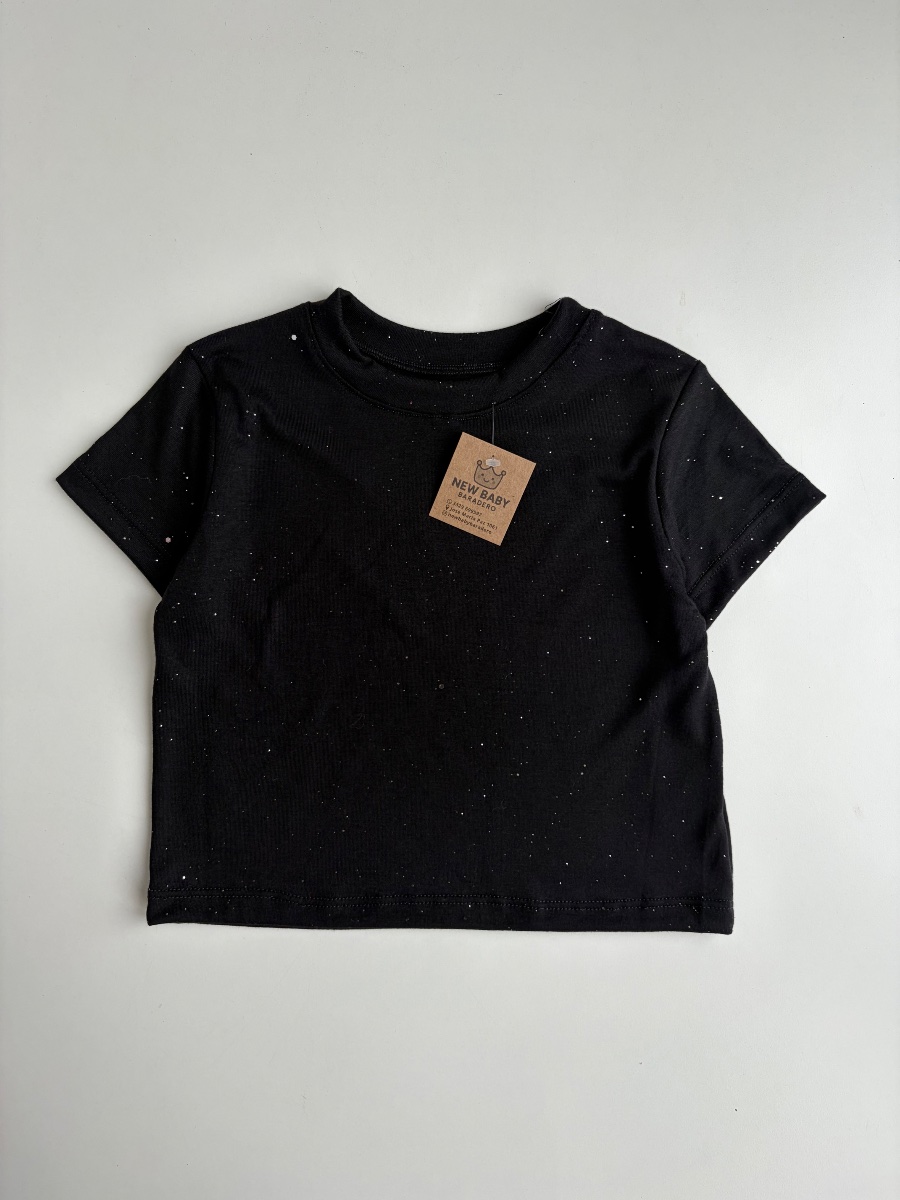 Remera Glitter negro