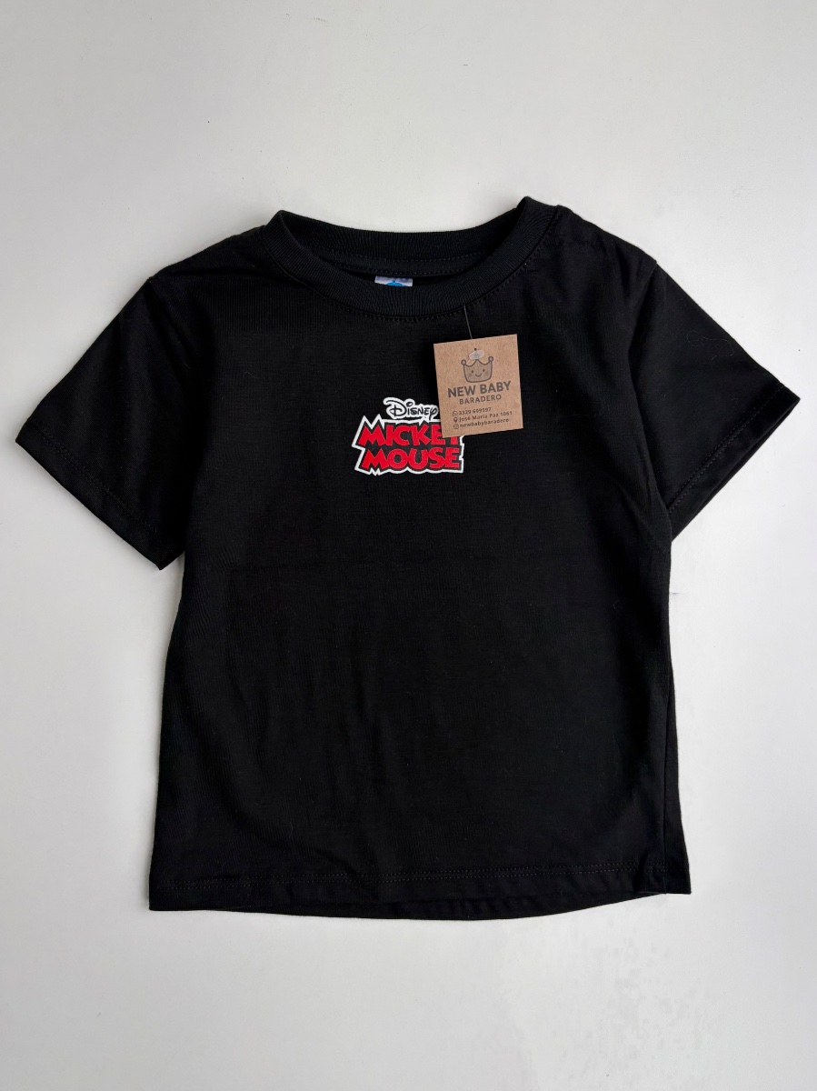 Remera Mickey Negra (Doble E)