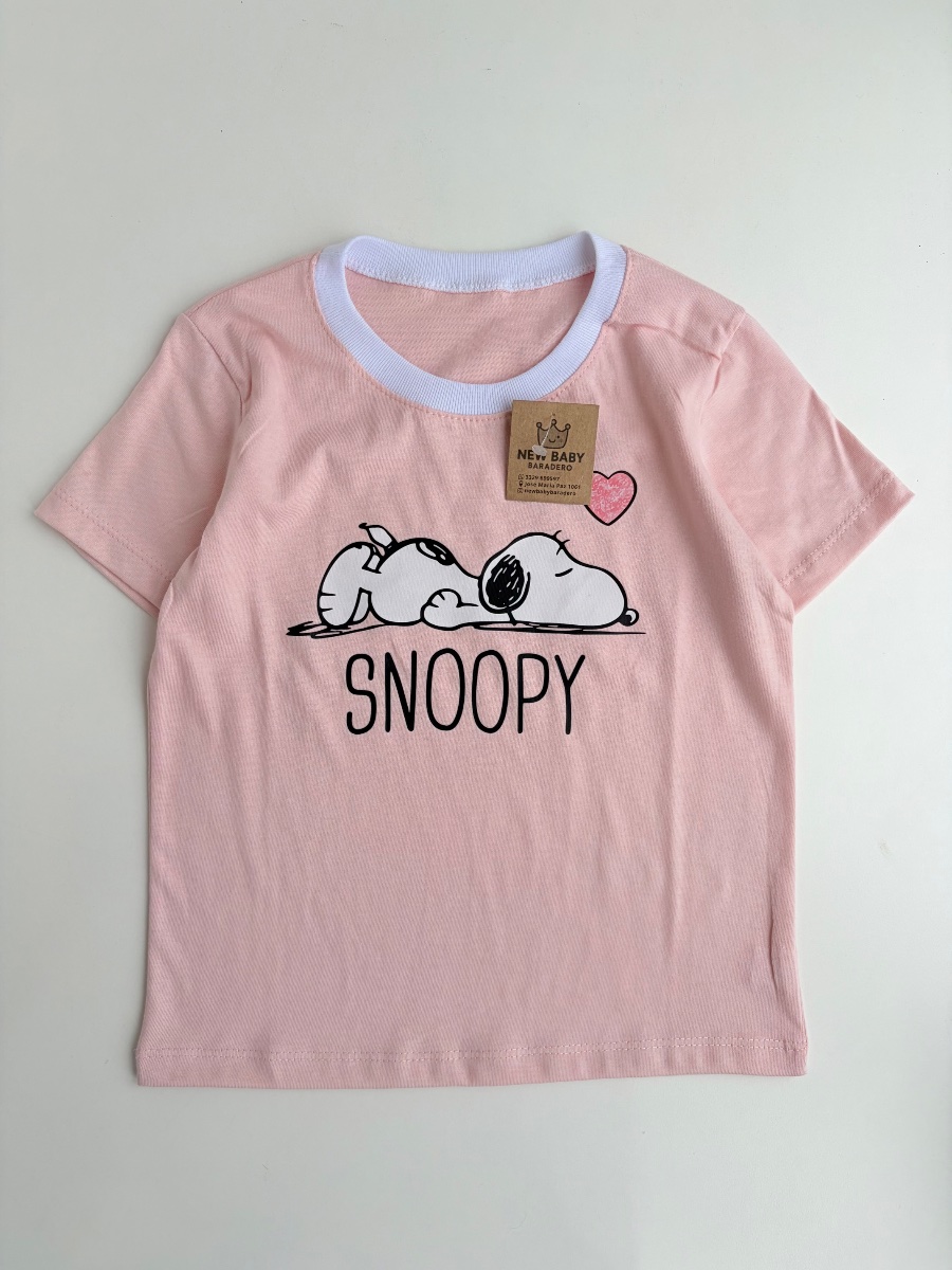 Remera rosa Snoopy 