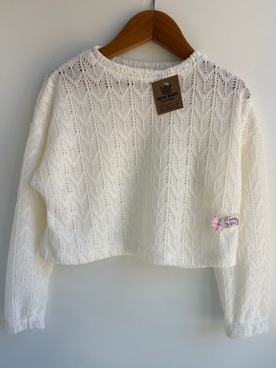 Sweter calado blanco
