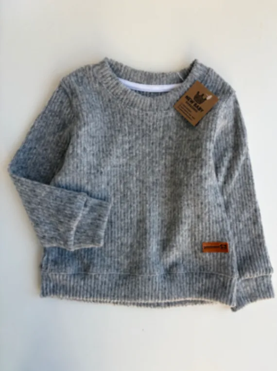 Sweter lanilla bebe/ gris