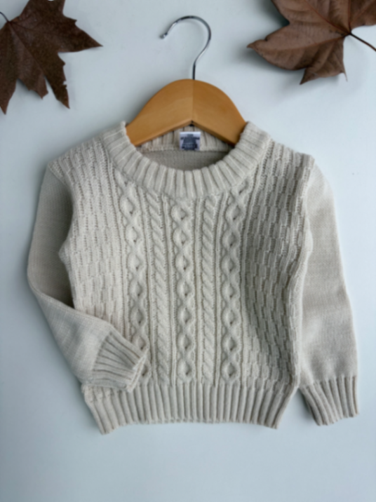 Sweter trenzado beige