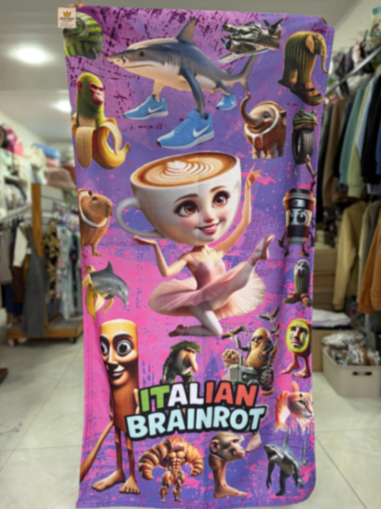 Toallon Brainrot italiano / lila