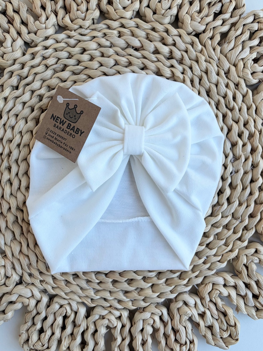 Turbante Blanco de algodón 