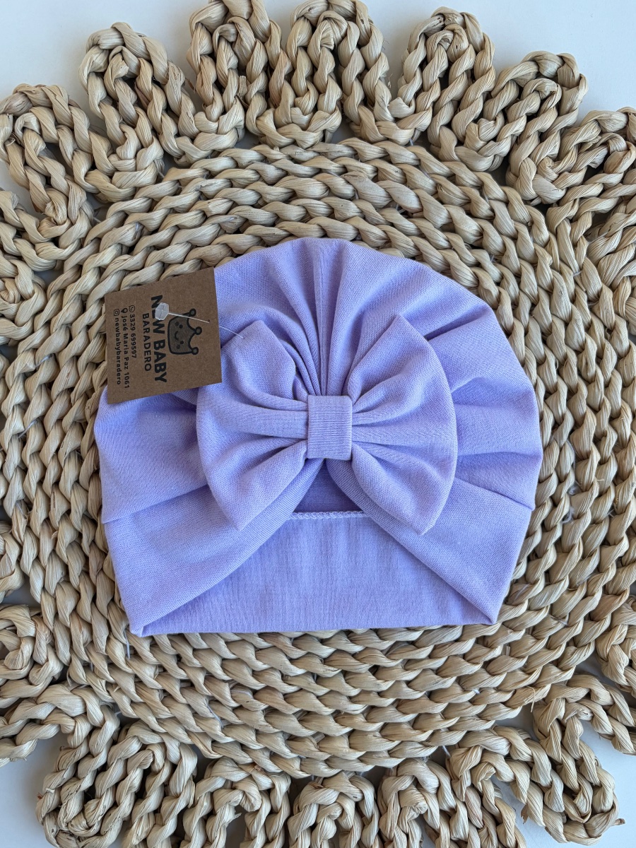 Turbante lila de algodón 