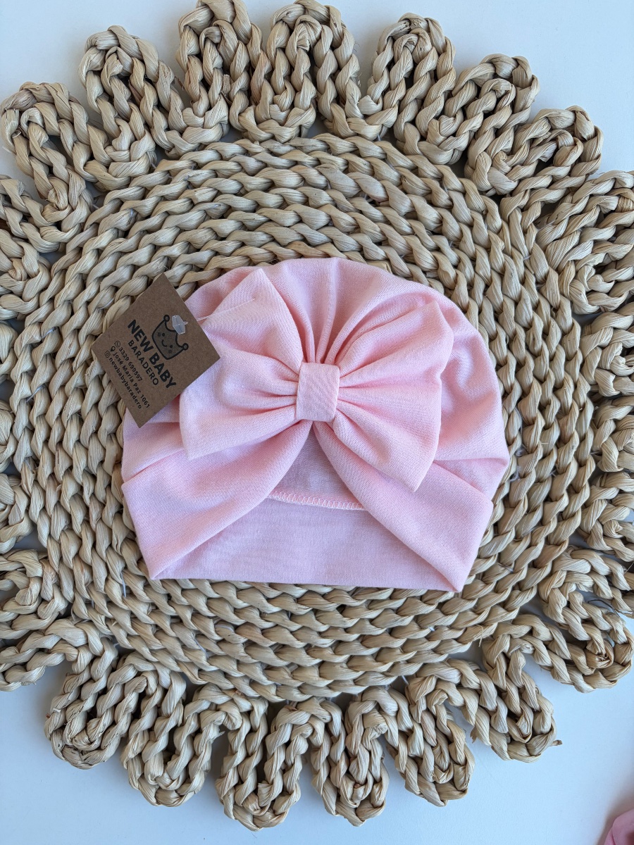 Turbante Rosa bebe de algodón 