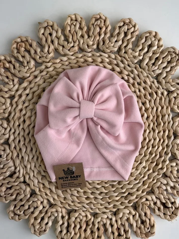 Turbante rosa bebe de darlon