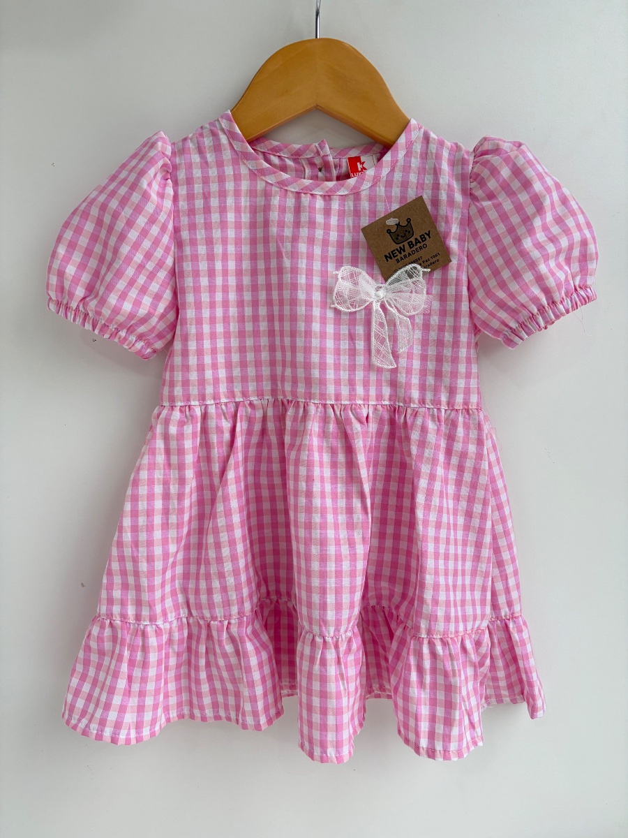 Vestido cuadrille/rosa