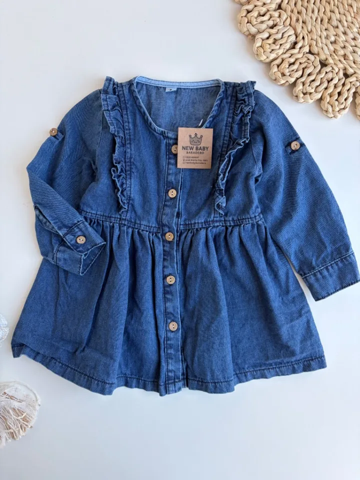 Vestido de jean con volados