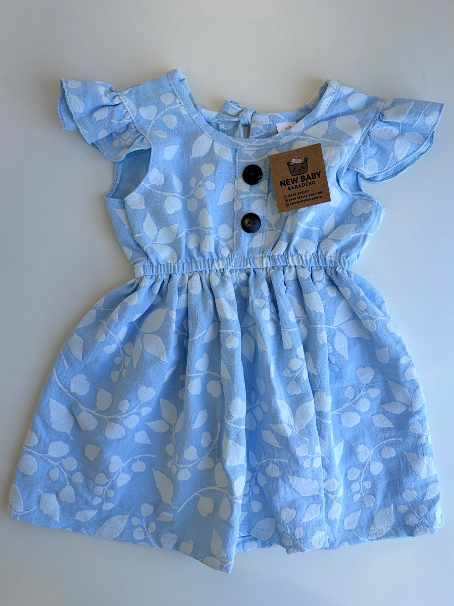 Vestido Flor- celeste