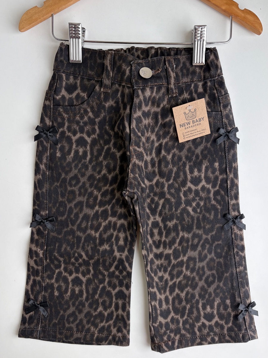 Wide leg animal print