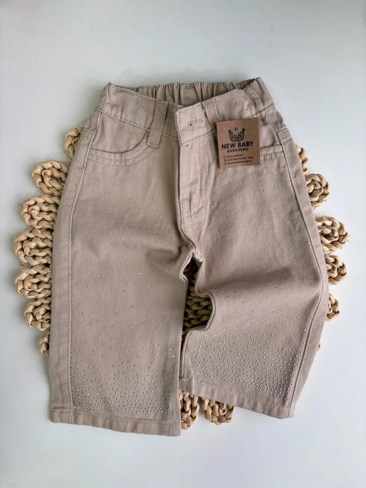 Wide leg beige brillitos
