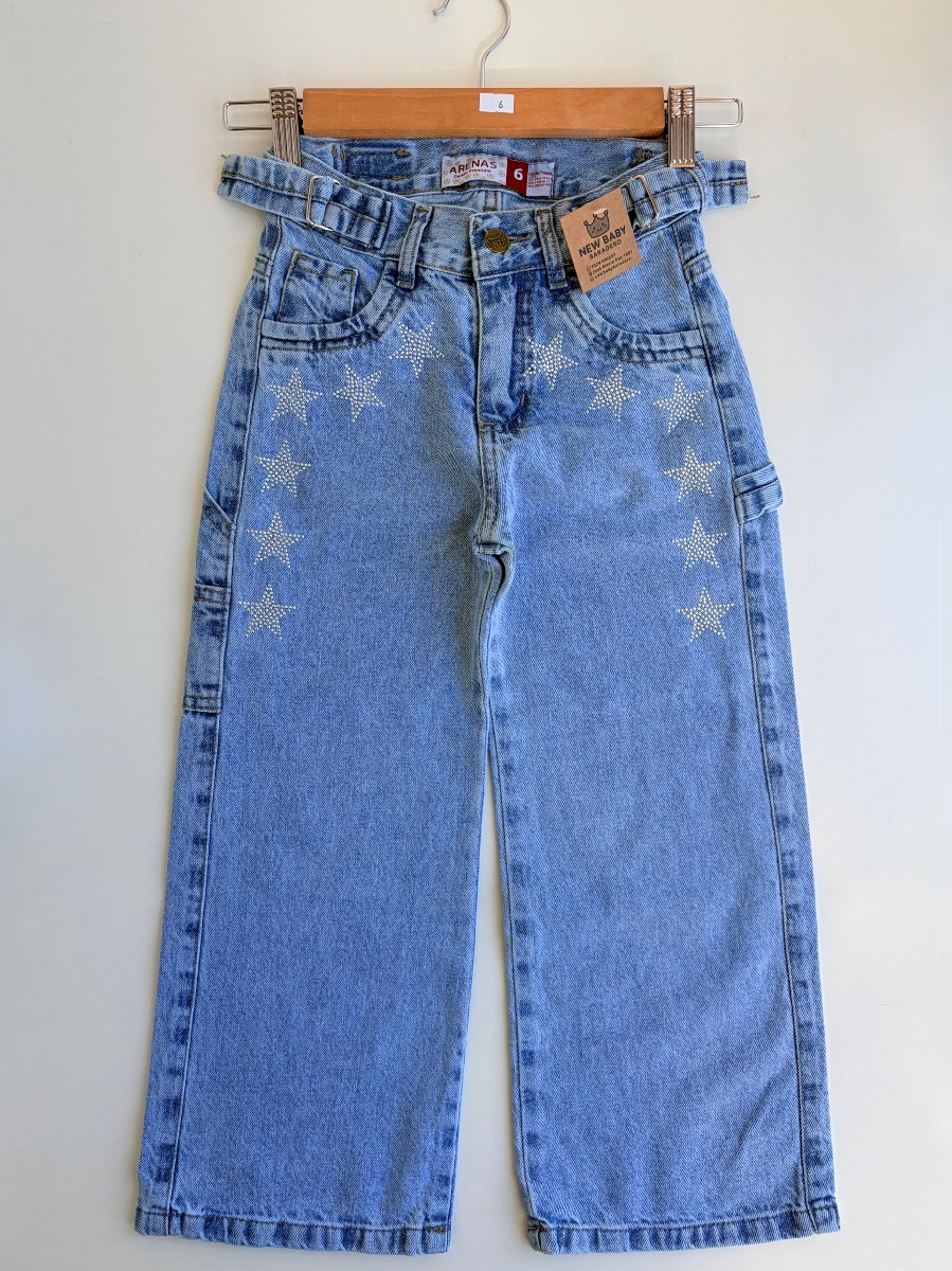 Wide leg brillos estrellas
