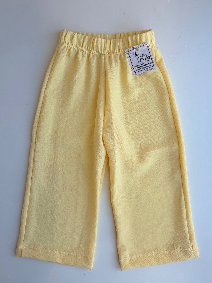 Wide leg fibrana amarilla