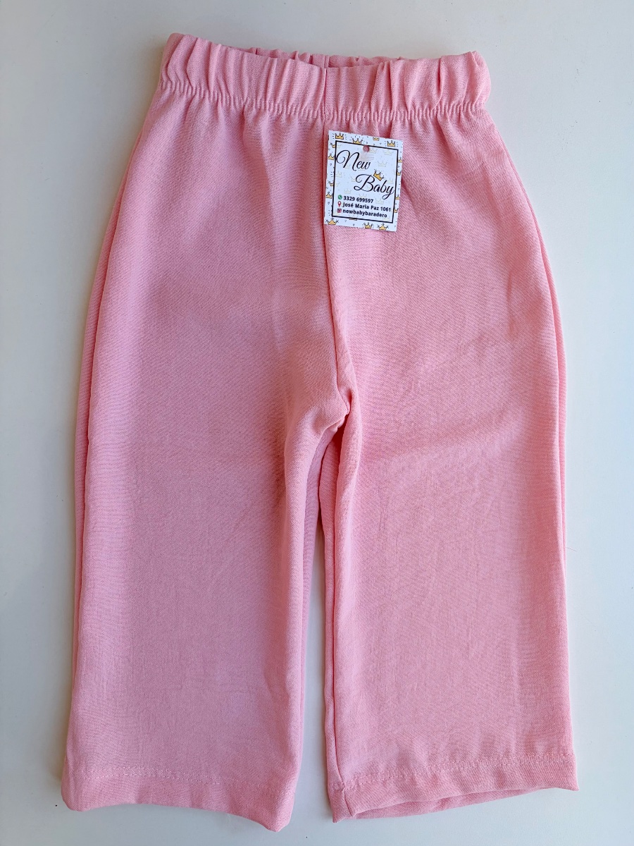 Wide leg fibrana rosa