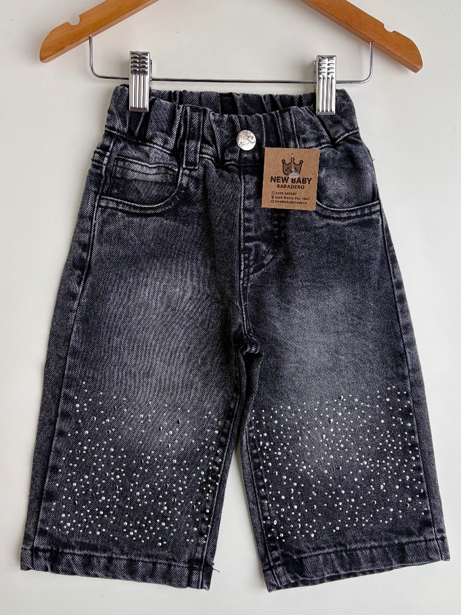 Wide leg gris brillitos
